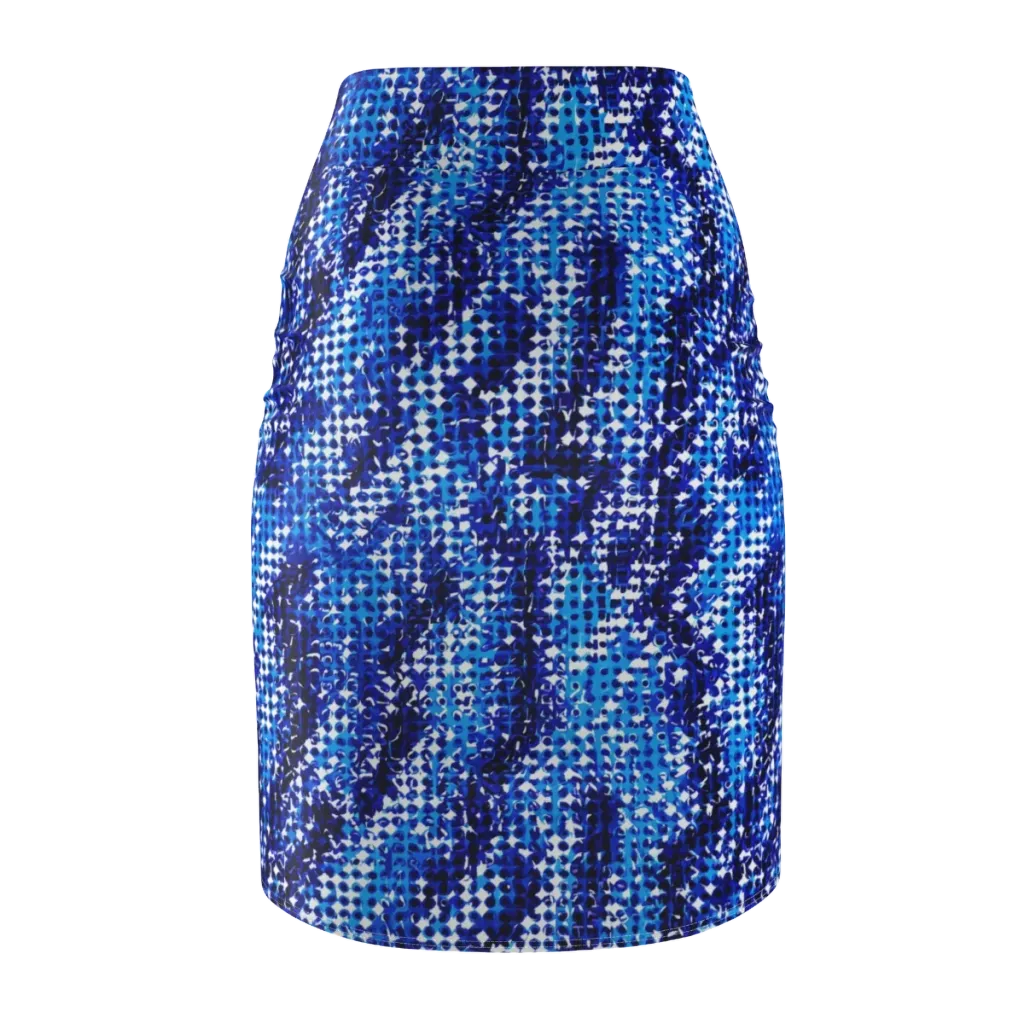Azure Static on Pencil Skirt — Back