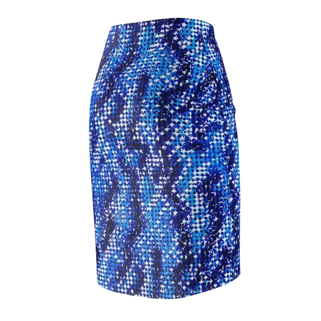 Azure Static on Pencil Skirt — Back Side
