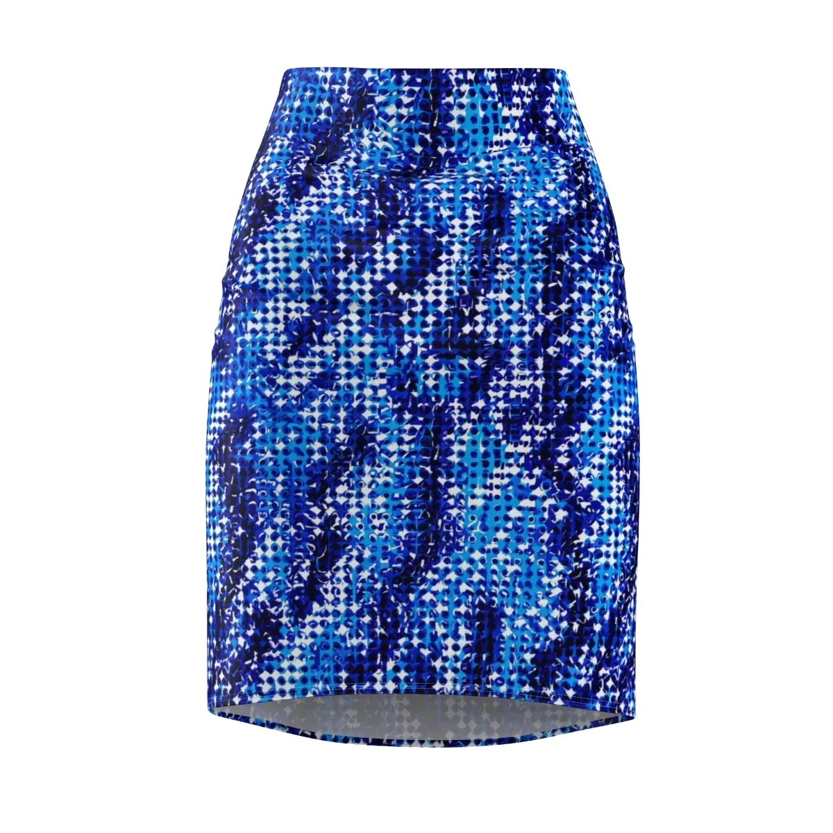 Azure Static on Pencil Skirt — Front