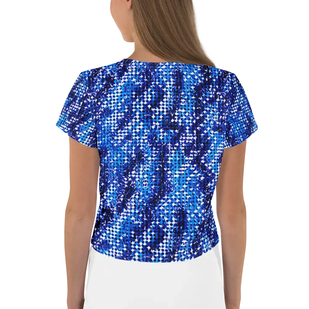Azure Static on Crop Tee — Back