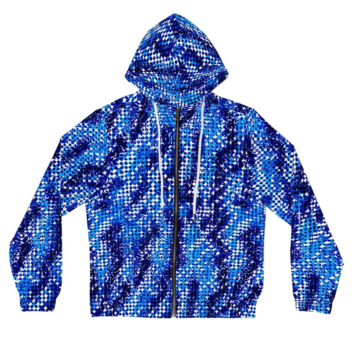 Azure Static on Women's Full-Zip Hoodie — Front