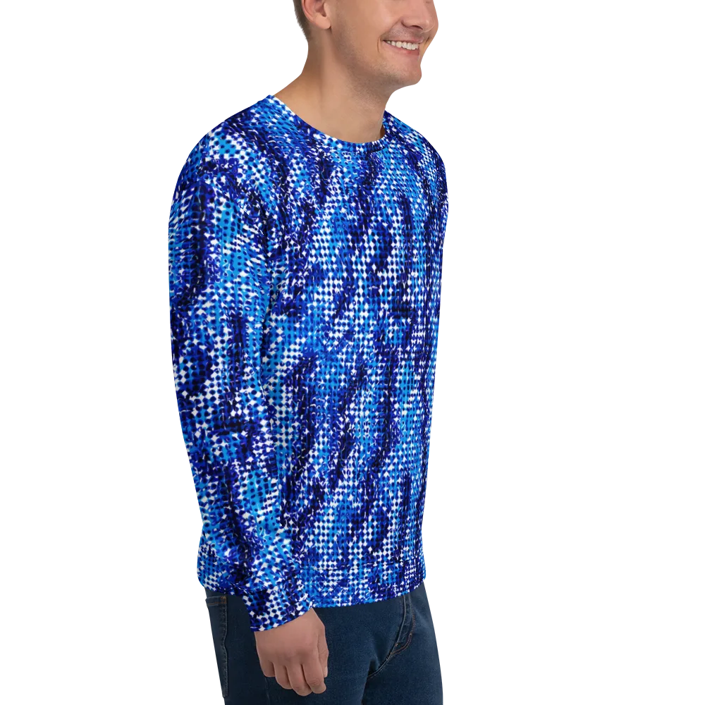 Azure Static on Sweatshirt — Right Front