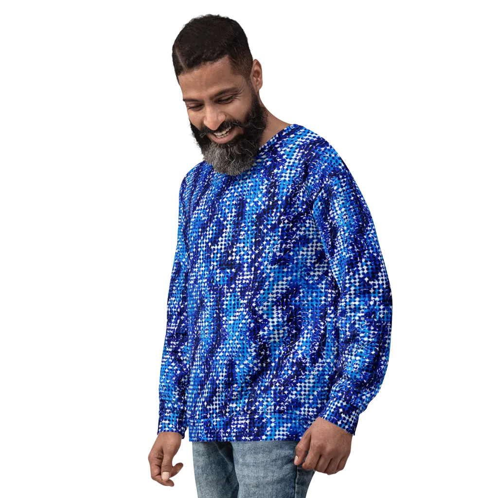 Azure Static on Sweatshirt — Left Front