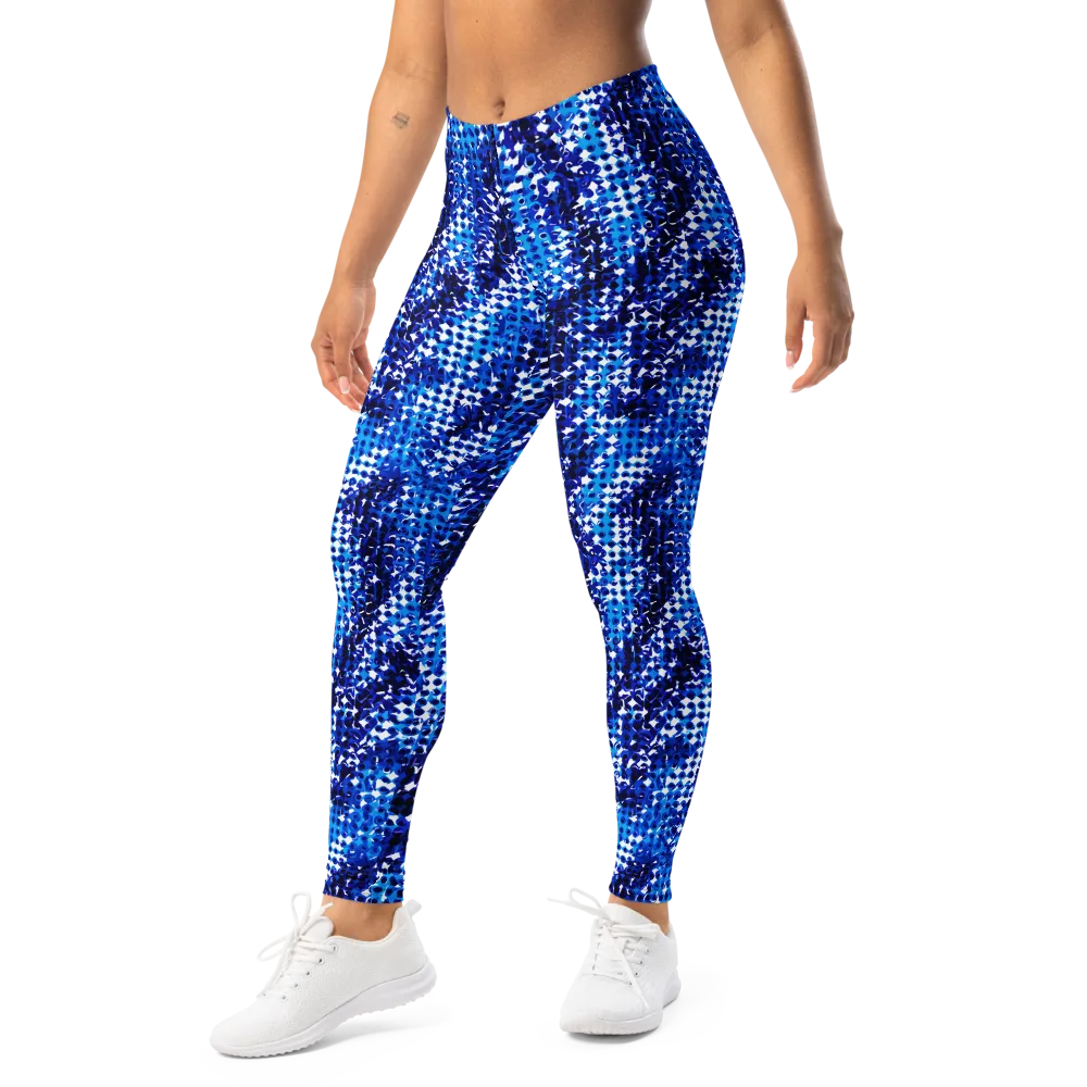 Azure Static on Leggings — Left Front