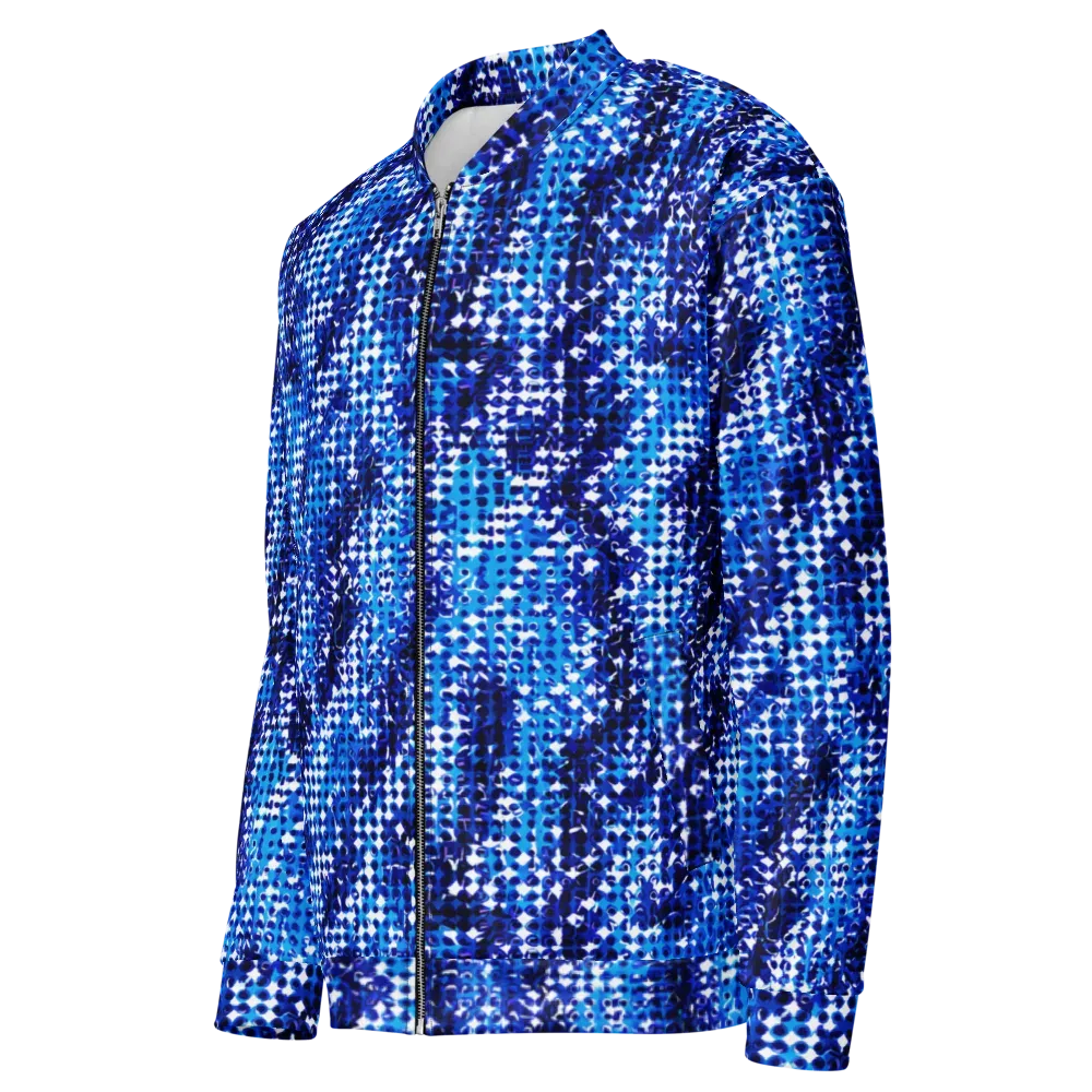 Azure Static on Bomber Jacket — Left Front