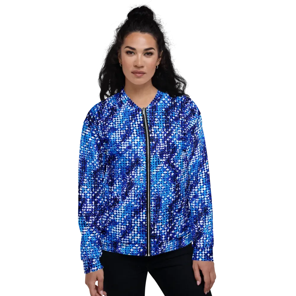 Azure Static on Bomber Jacket — Front