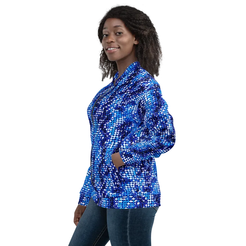 Azure Static on Bomber Jacket — Left