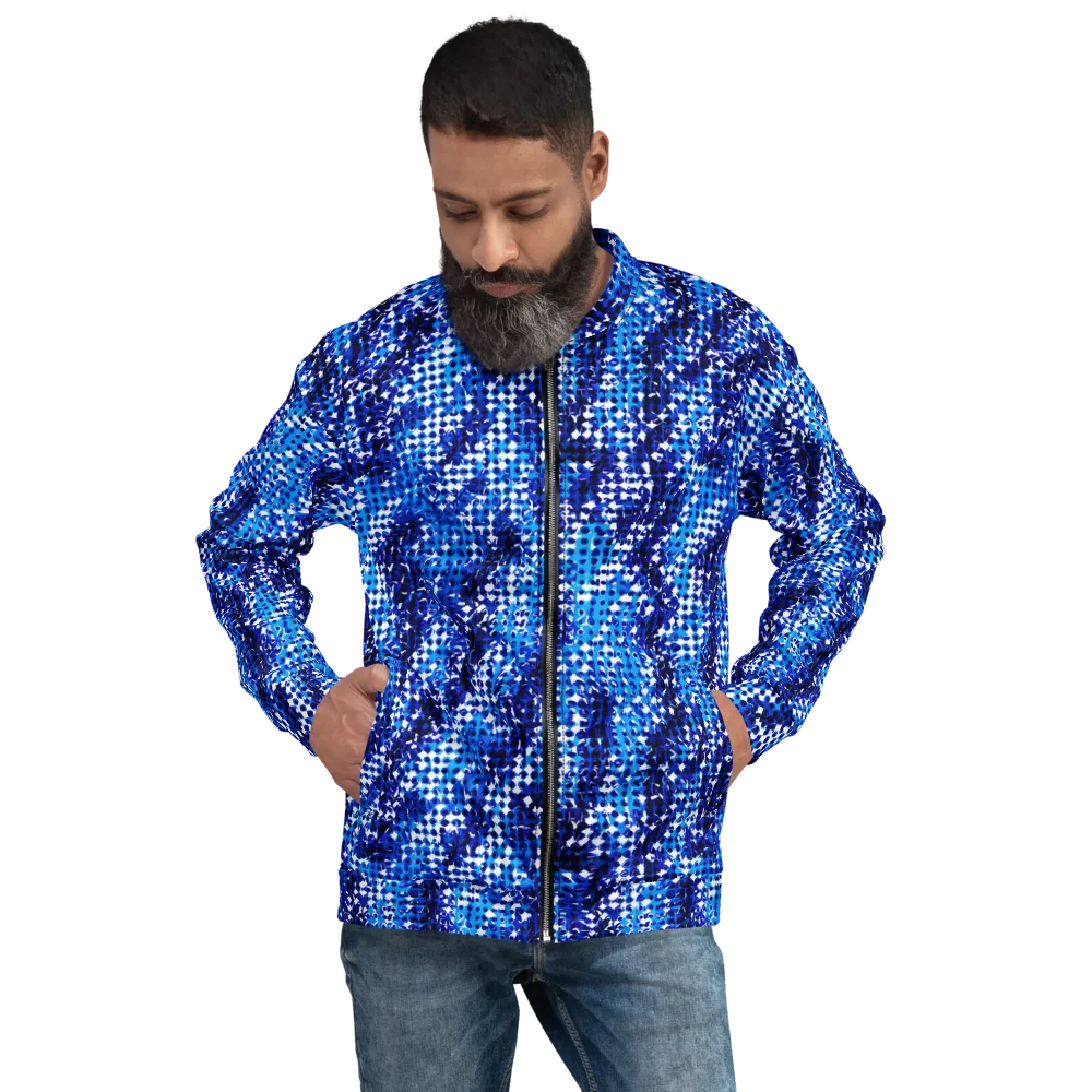 Azure Static on Bomber Jacket — Front
