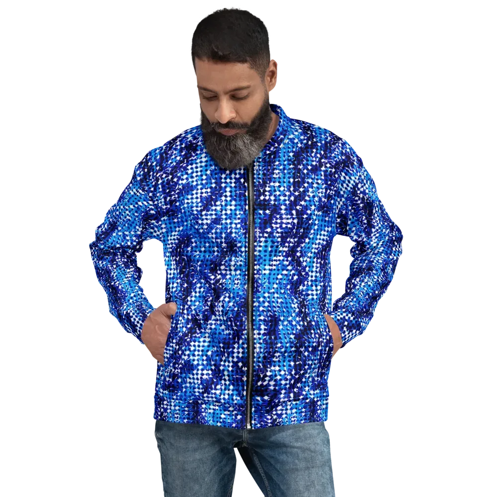 Azure Static on Bomber Jacket — Front
