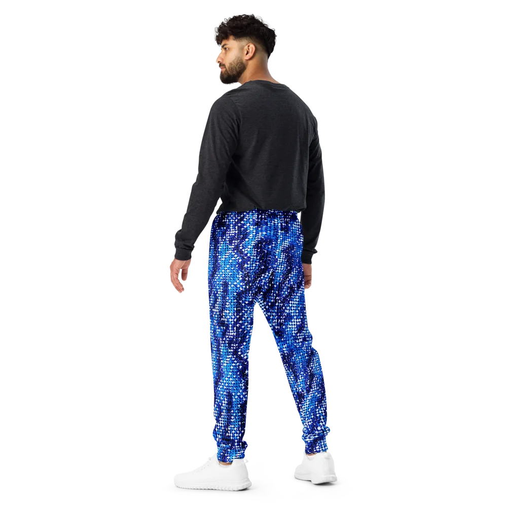 Azure Static on Men's Joggers — Back