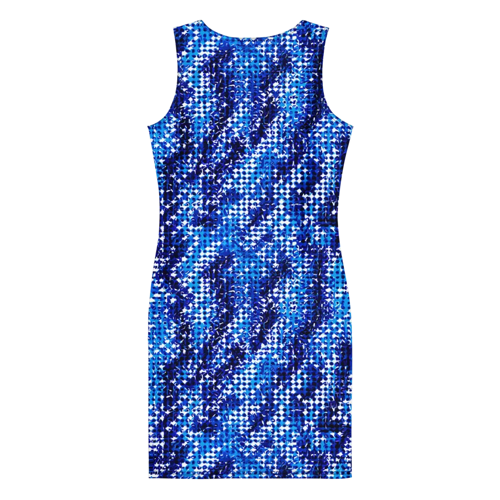 Azure Static on Bodycon Dress — Back