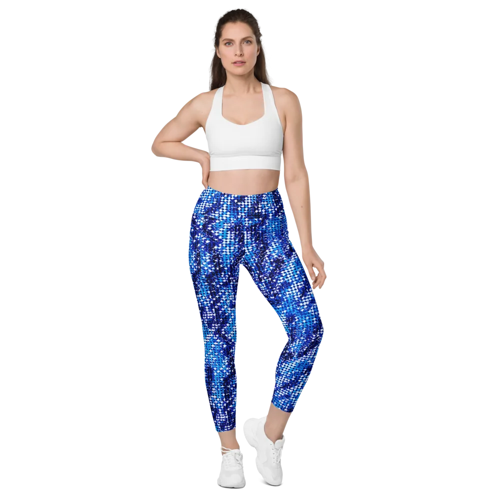 Azure Static on Leggings with Pockets — Front