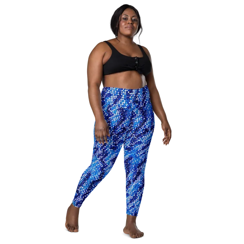 Azure Static on Leggings with Pockets — Front