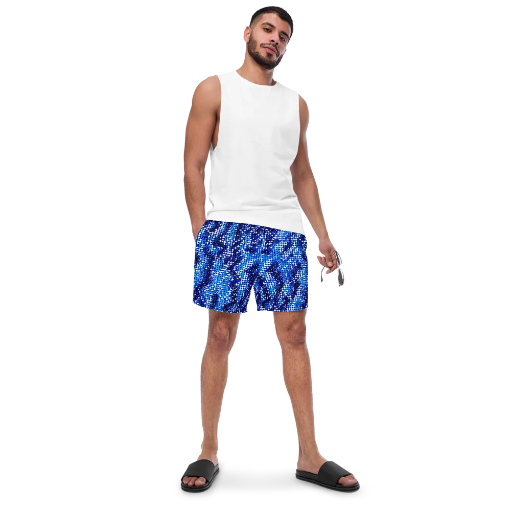 Azure Static on Swim Trunks — Front