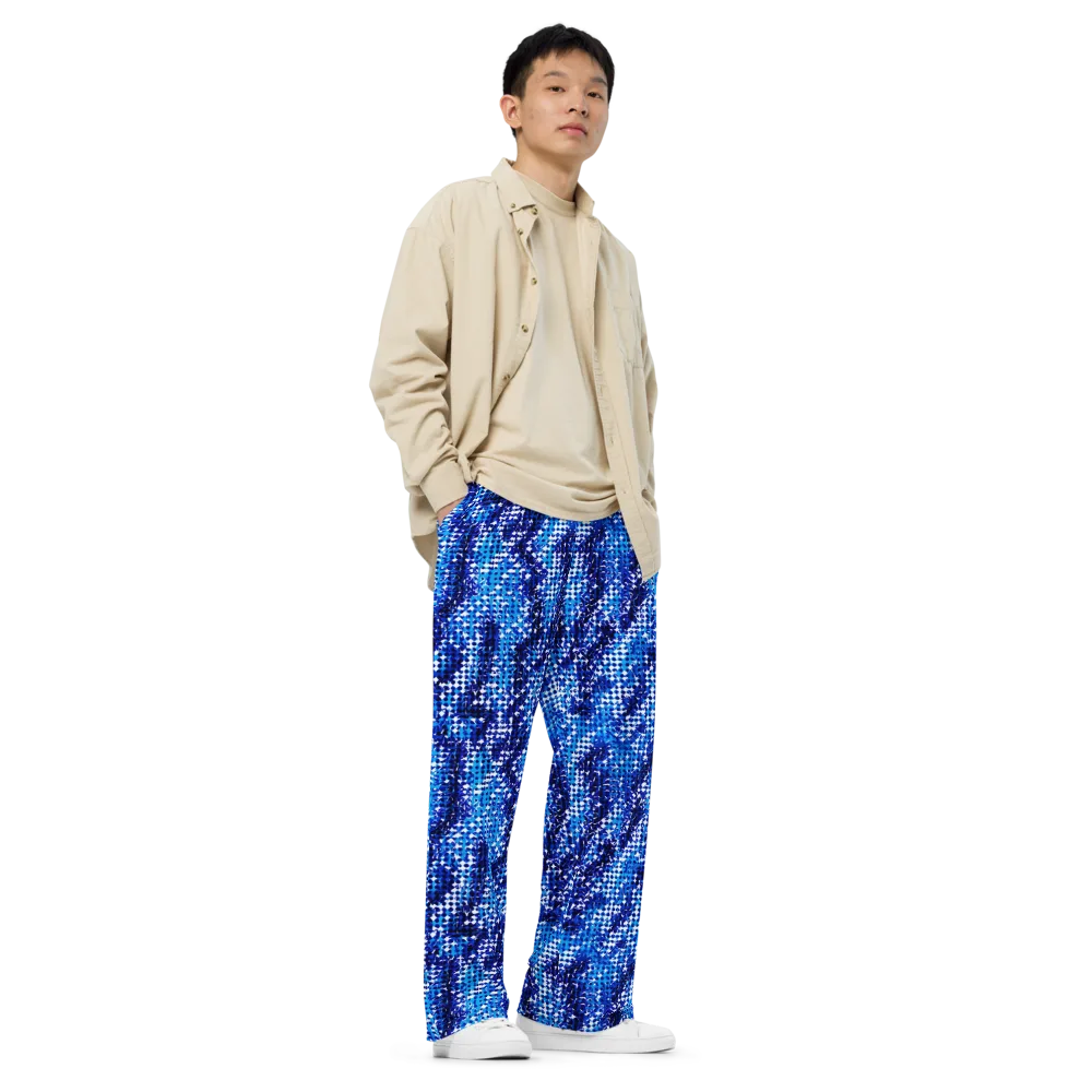 Azure Static on Wide-Leg Pants — Right Front