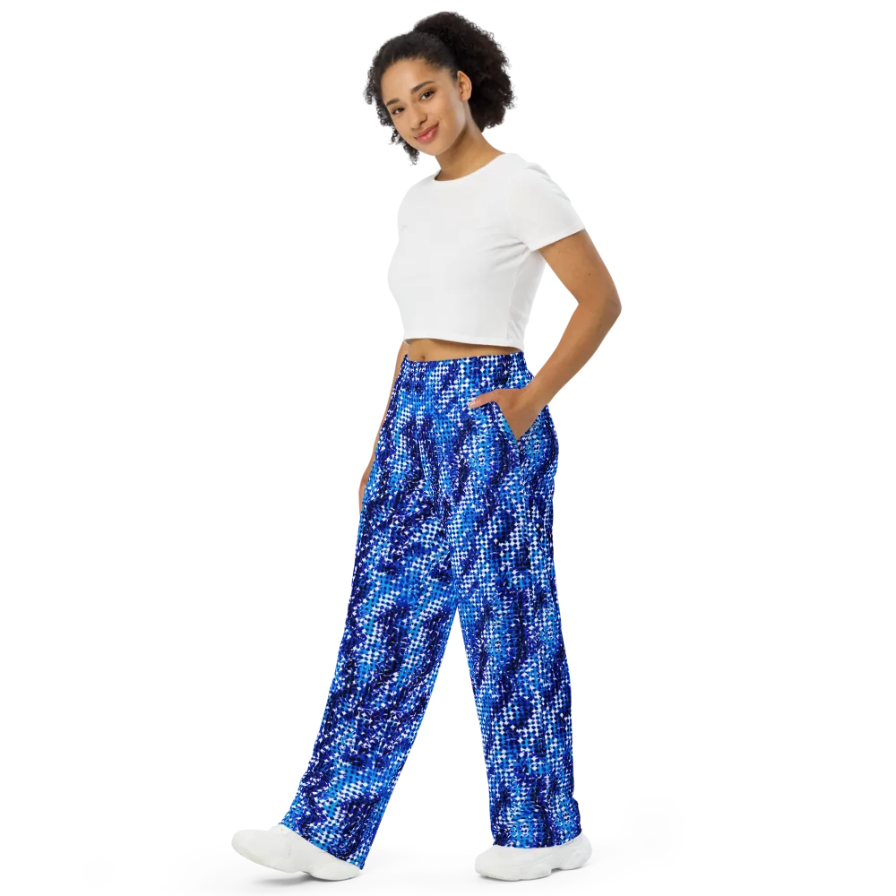 Azure Static on Wide-Leg Pants — Left Front