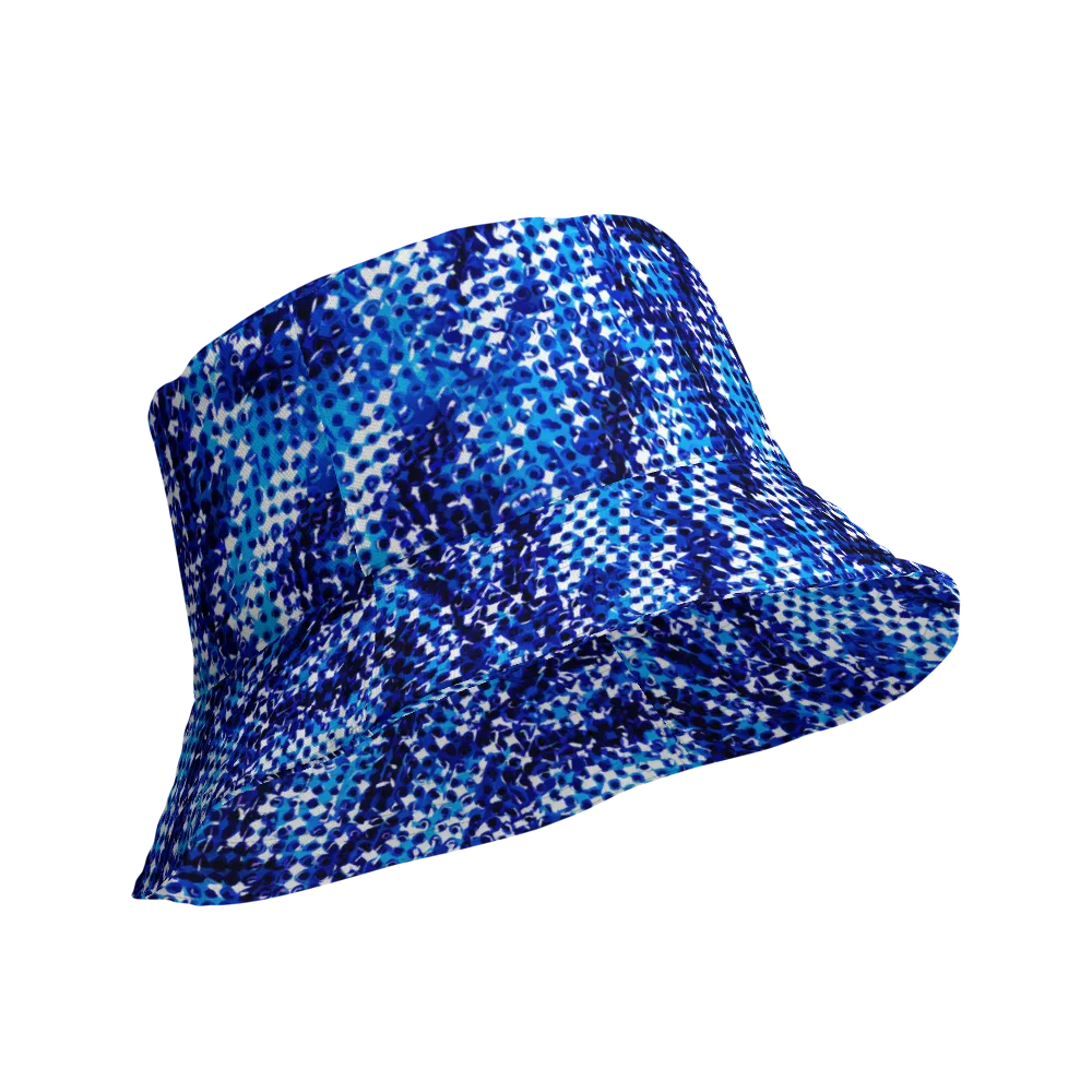 Azure Static on Reversible Bucket Hat — Product details Outside