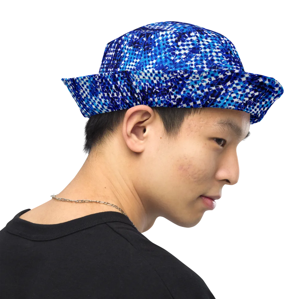 Azure Static on Reversible Bucket Hat — Right Outside