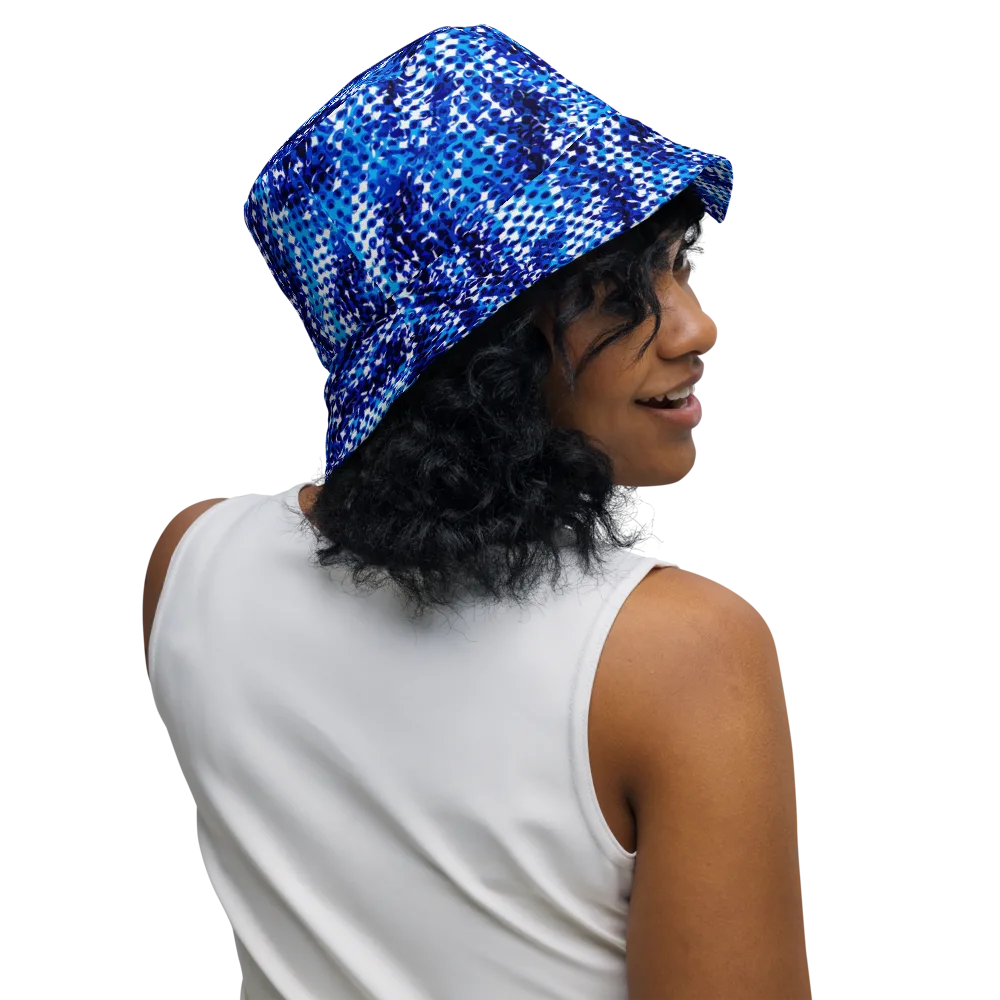 Azure Static on Reversible Bucket Hat — Right Outside