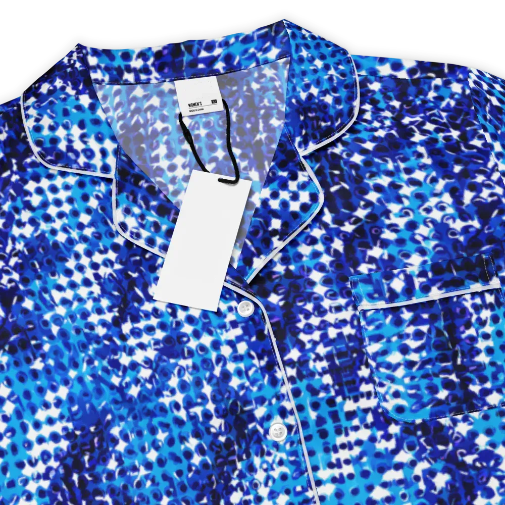 Azure Static on Women's Short Sleeve Pajama Top — Product details