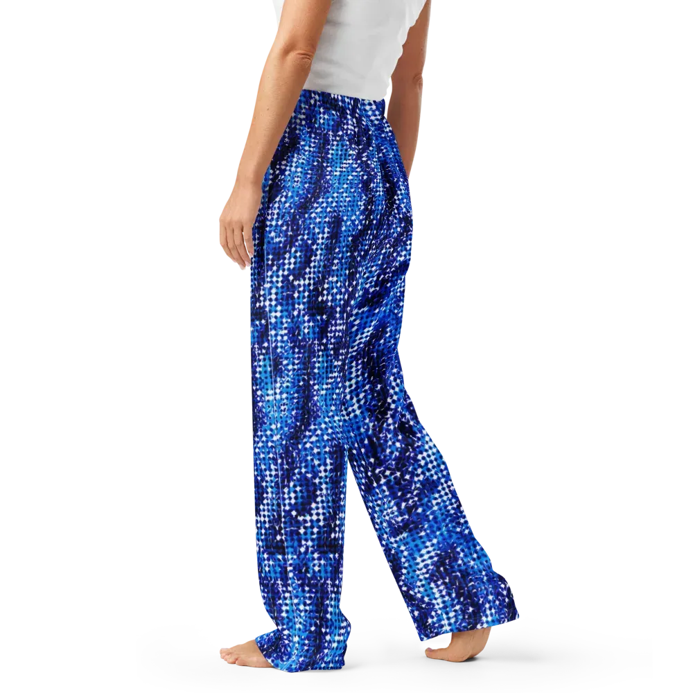 Azure Static on Women's Pajama Pants — Left