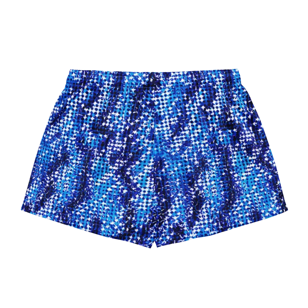 Azure Static on Women's Pajama Shorts — Back
