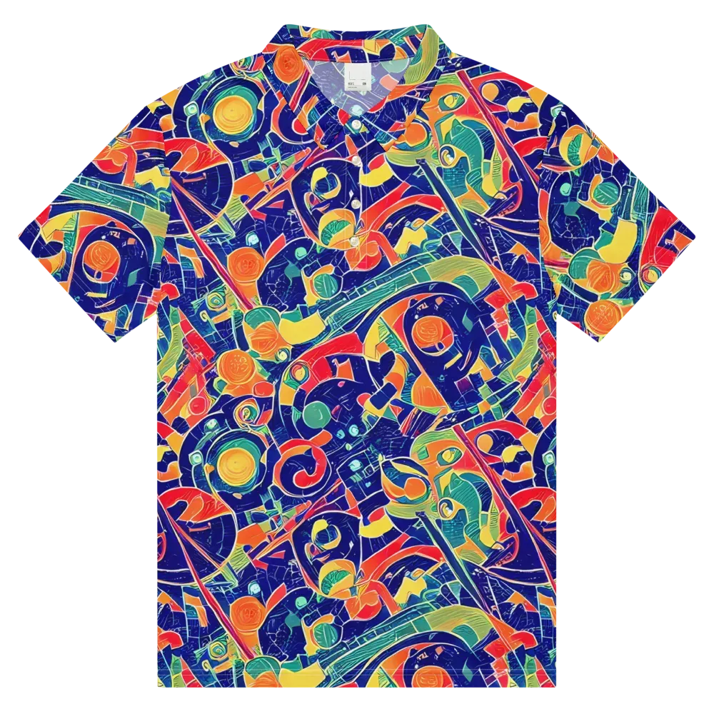 Solar Syntax on Men's Slim Fit Polo Shirt — Front