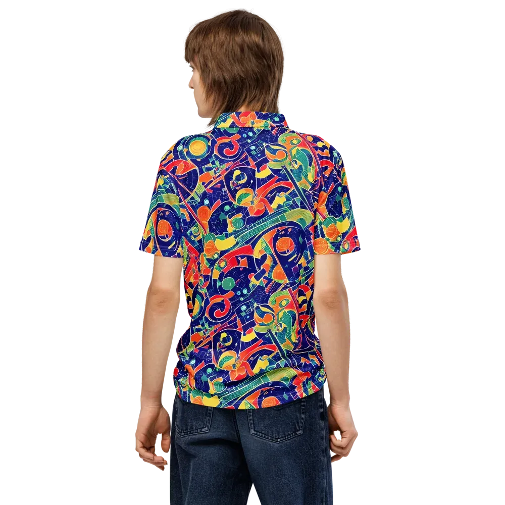 Solar Syntax on Men's Slim Fit Polo Shirt — Back