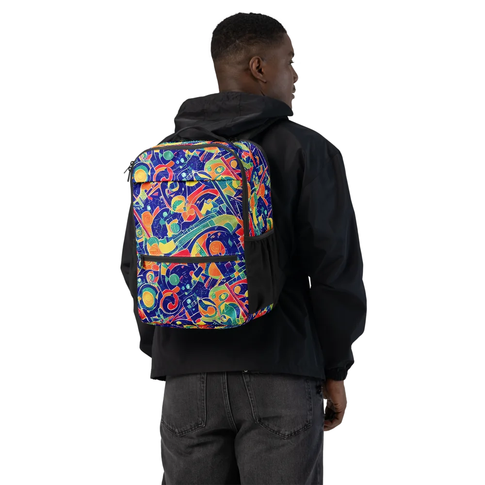 Solar Syntax on Utility Backpack — Back