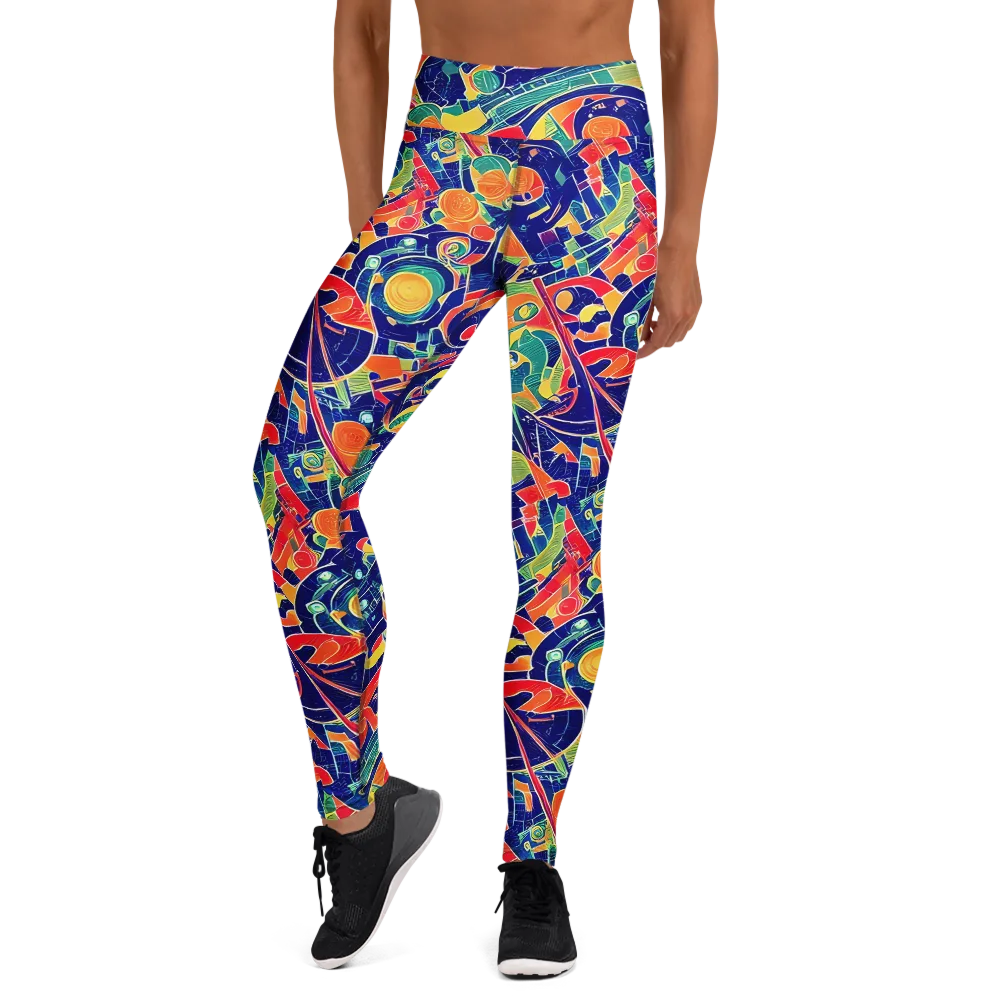 Solar Syntax on Yoga Leggings — Front