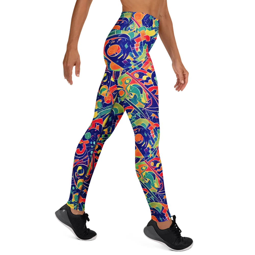 Solar Syntax on Yoga Leggings — Right
