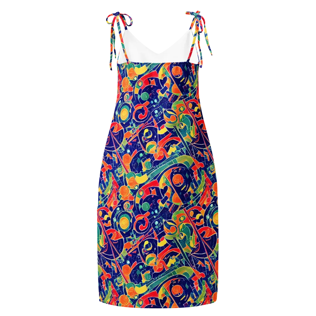 Solar Syntax on Slip Dress — Back