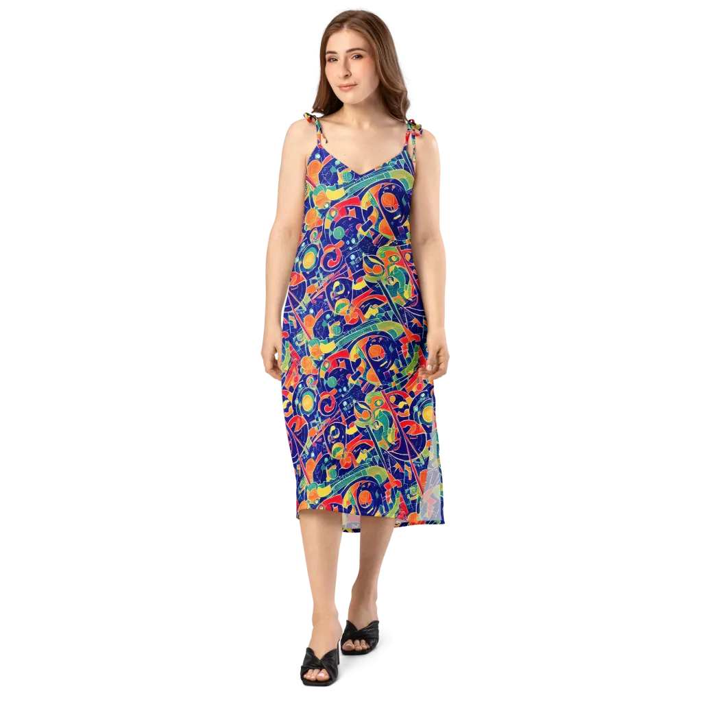 Solar Syntax on Slip Dress — Front