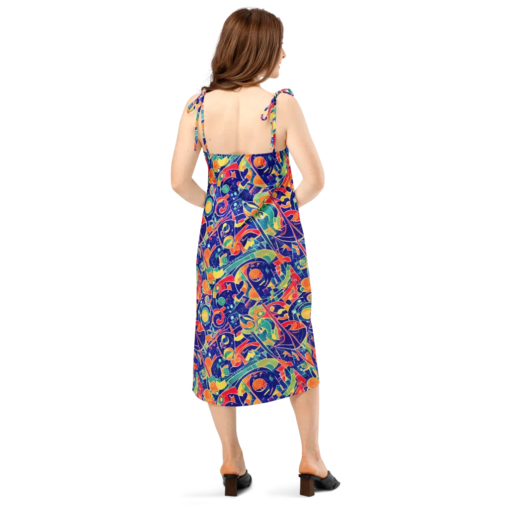 Solar Syntax on Slip Dress — Back