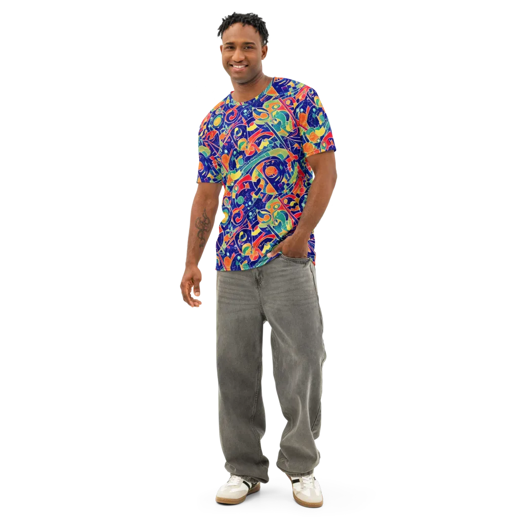 Solar Syntax on Men's Cotton Crew Neck T-Shirt — Front