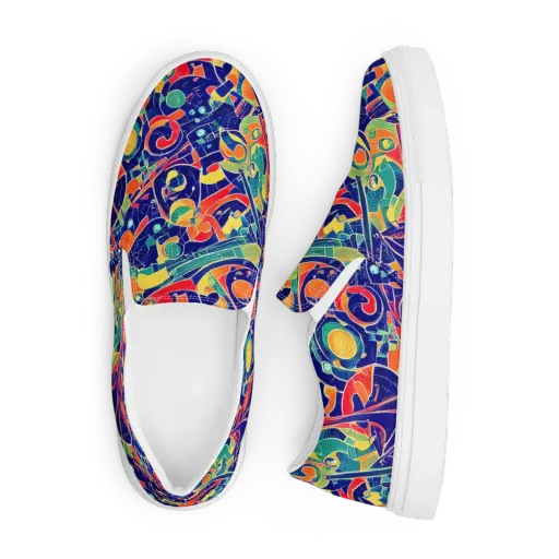 Solar Syntax on a Men's Slip-On Canvas Shoes