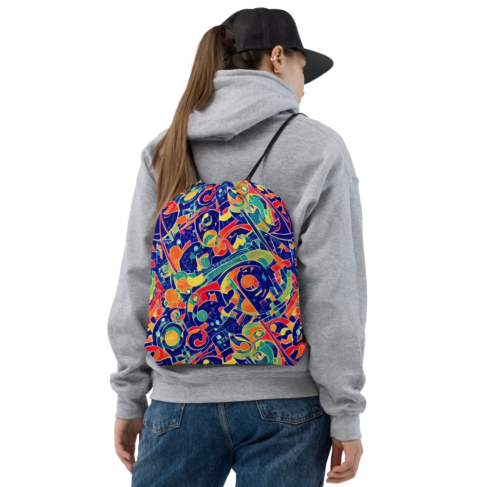 Solar Syntax on Drawstring Bag — Front