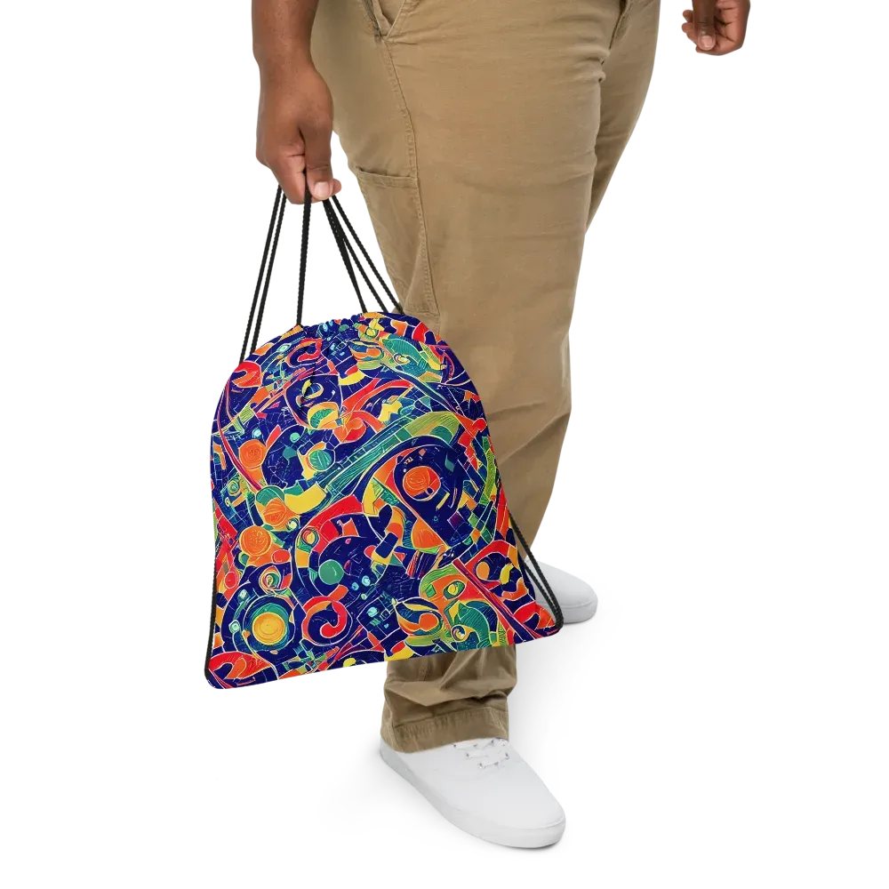 Solar Syntax on Drawstring Bag — Front