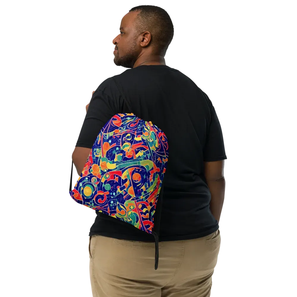 Solar Syntax on Drawstring Bag — Front