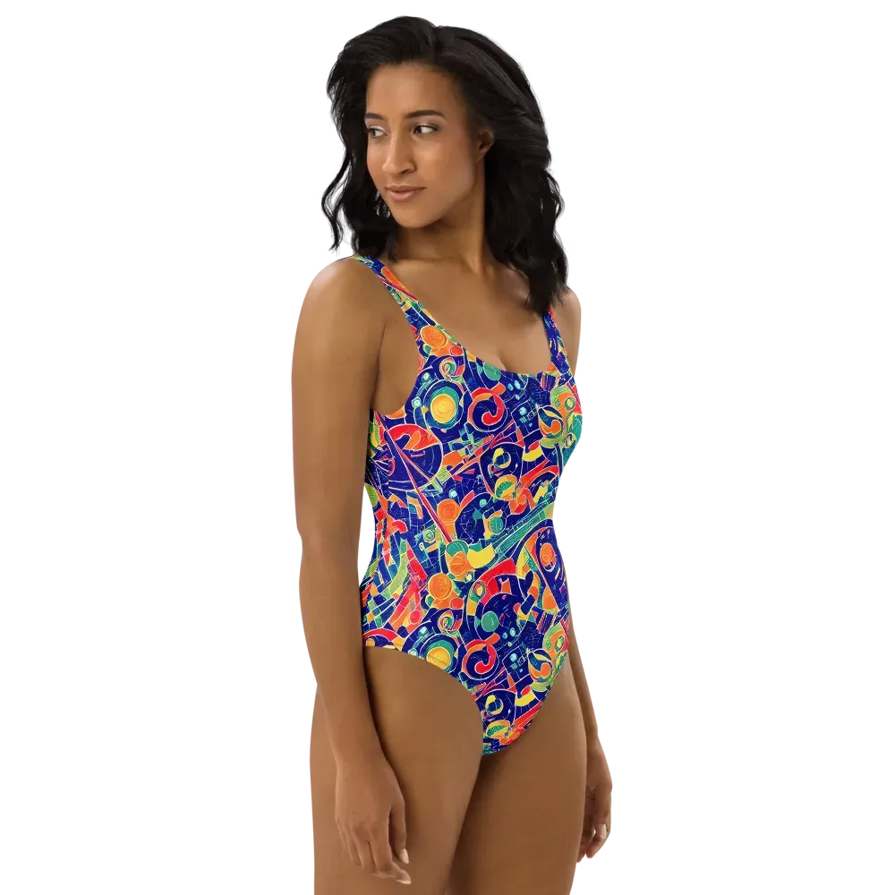 Solar Syntax on One-Piece Swimsuit — Right