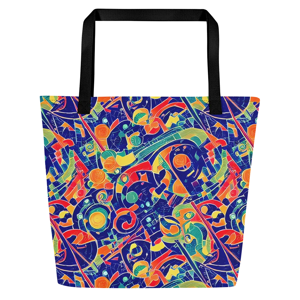 Solar Syntax on Large Tote Bag W/ Pocket — Front