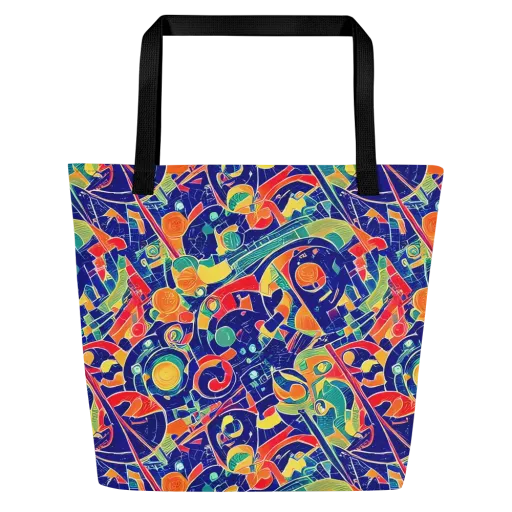 Solar Syntax on a Large Tote Bag W/ Pocket