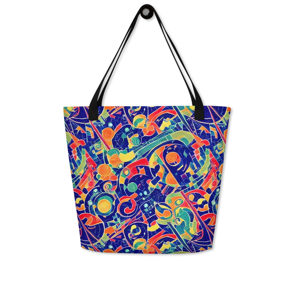 Solar Syntax on Large Tote Bag W/ Pocket — Front