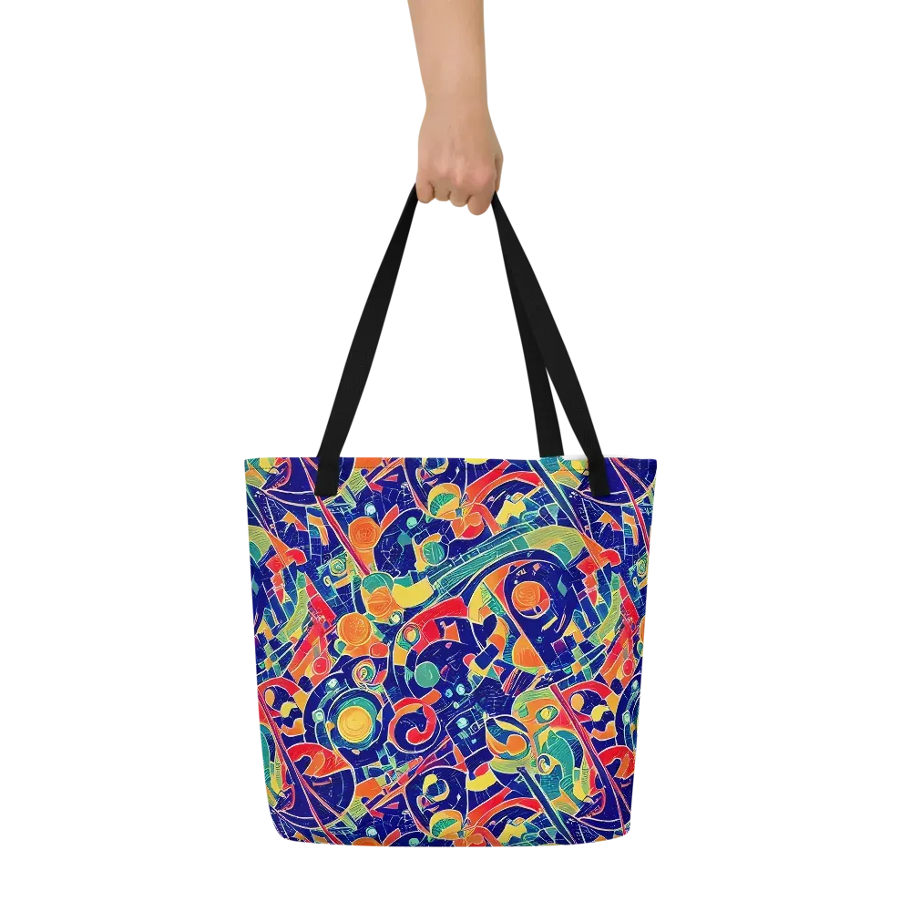 Solar Syntax on Large Tote Bag W/ Pocket — Front