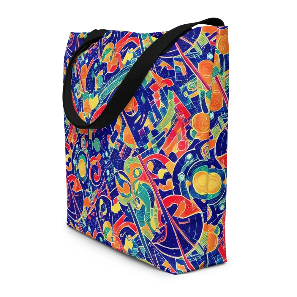 Solar Syntax on Large Tote Bag W/ Pocket — Front