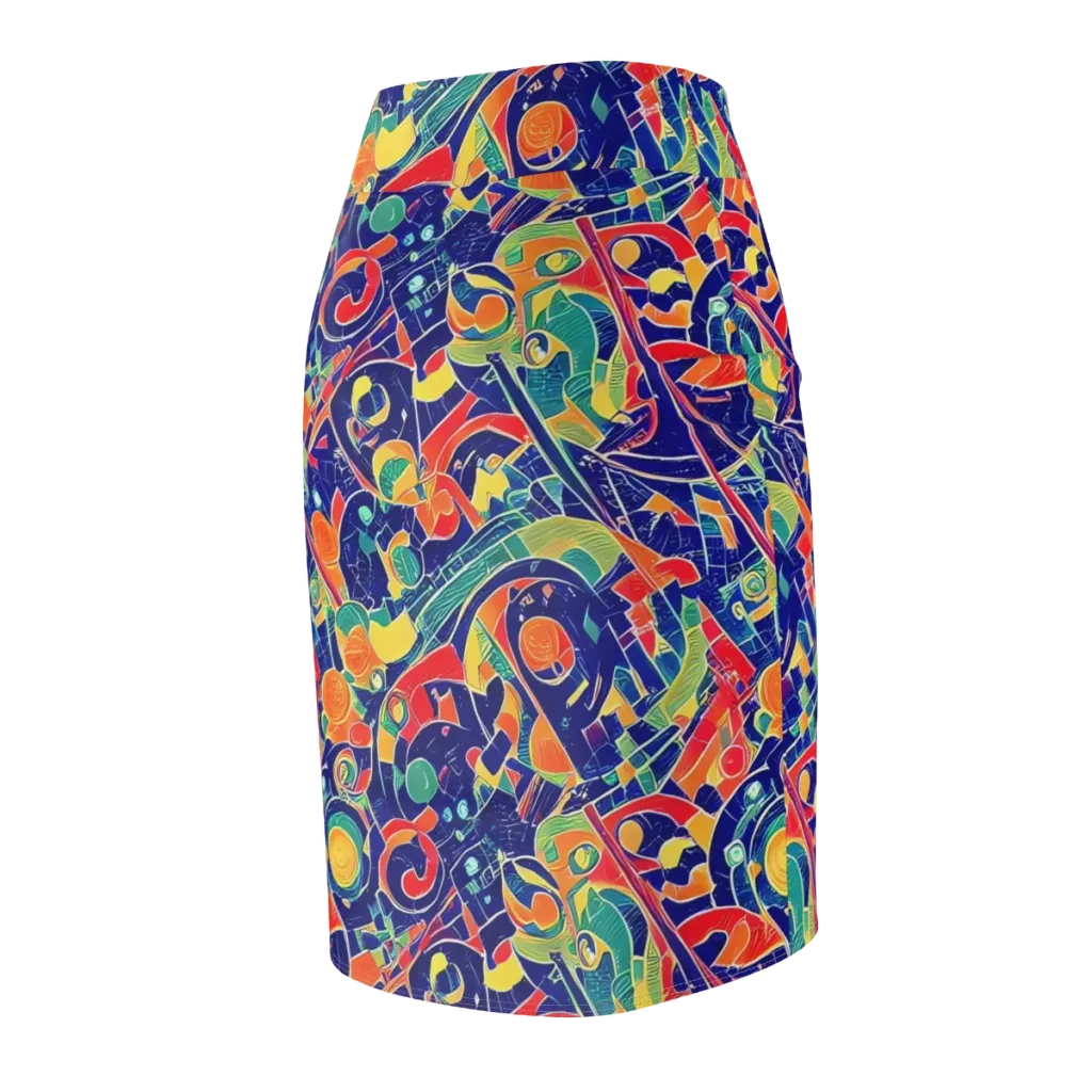 Solar Syntax on Pencil Skirt — Back Side