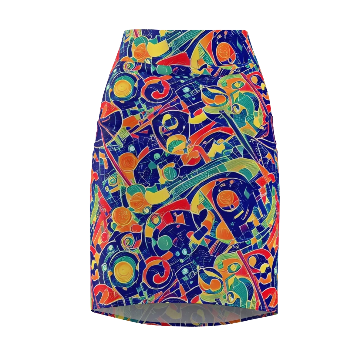 Solar Syntax on Pencil Skirt — Front