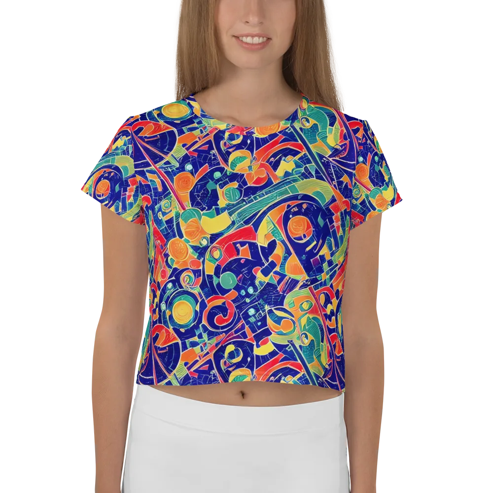 Solar Syntax on Crop Tee — Front