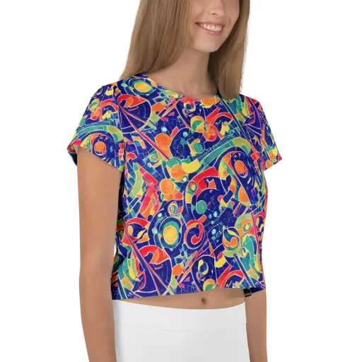 Solar Syntax on a Crop Tee