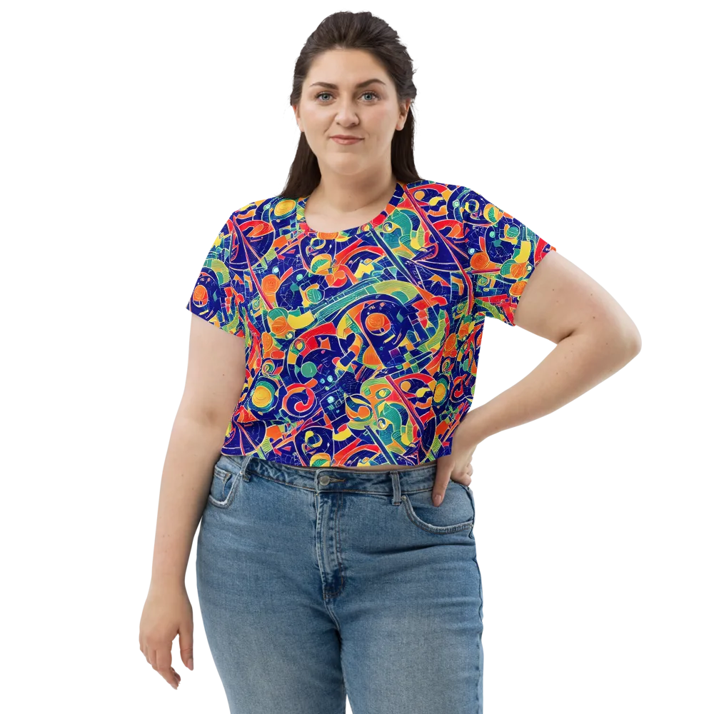 Solar Syntax on Crop Tee — Front